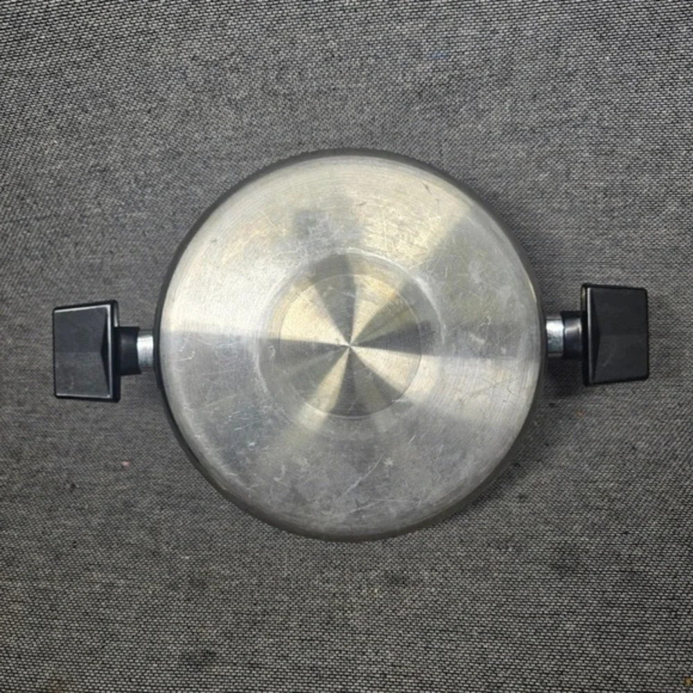 Vintage Stainless Steel Stockpot 10.5‎ Inch Dual Handle Deep Skillet Pan